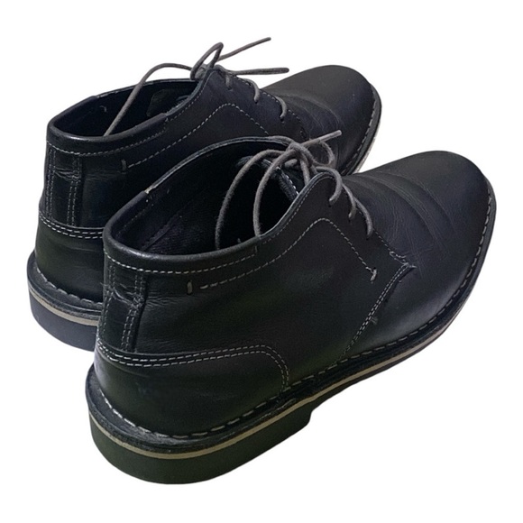 STEVE MADDEN Leather Harken Chukka Boot Mens Size 7.5 Black Business Cas… - Picture 7 of 11